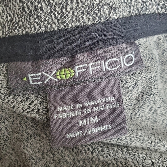Exofficio Quarter Zip Pullover Sweater Gray Men's Medium - Picture 7 of 9